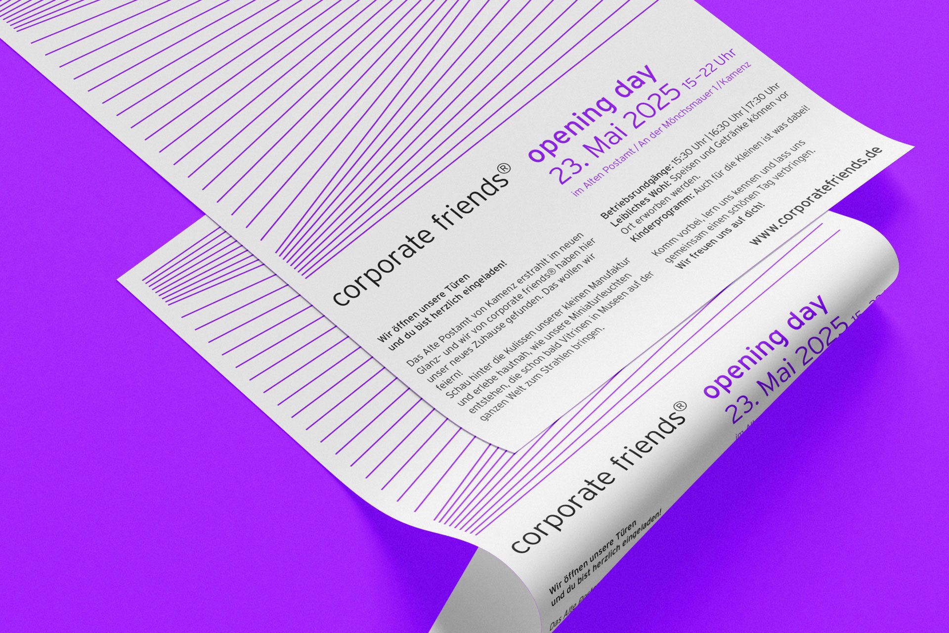 corporate friends — Event Communication Opening Day